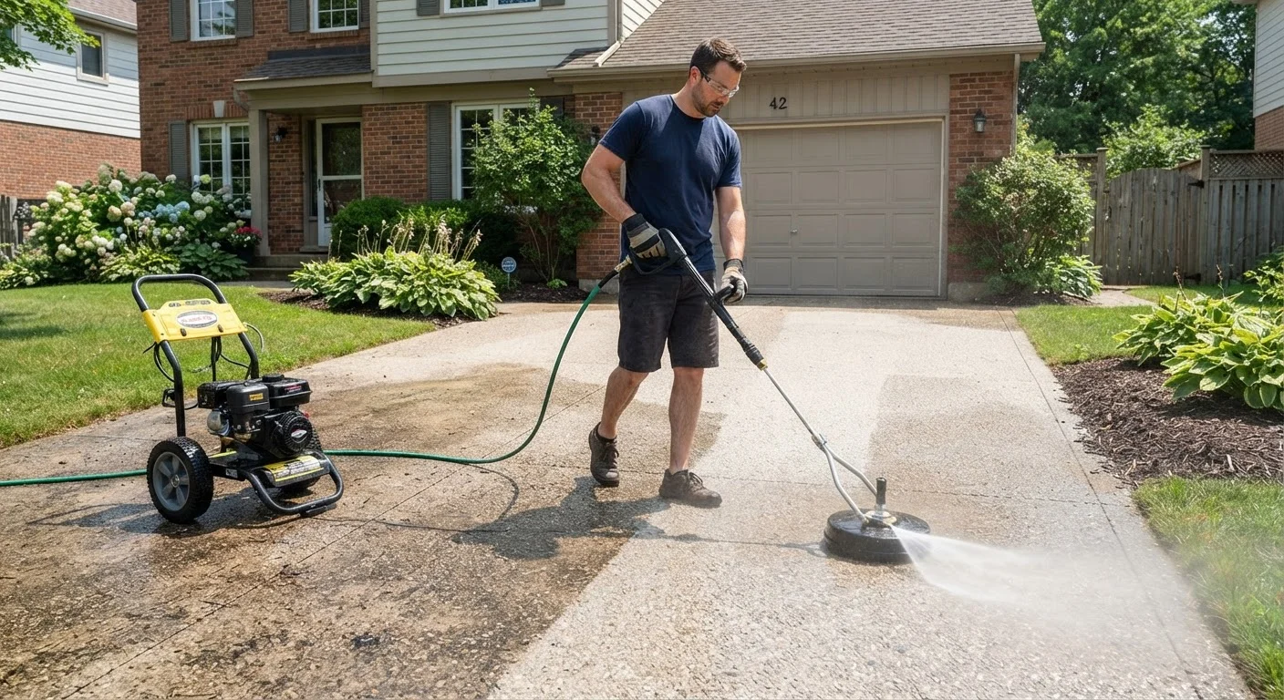 Pressure-Washing Your Driveway and Siding Without Causing Damage