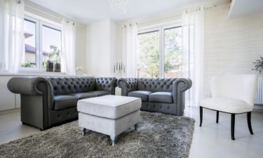 Find some comfortable space with leather sofas