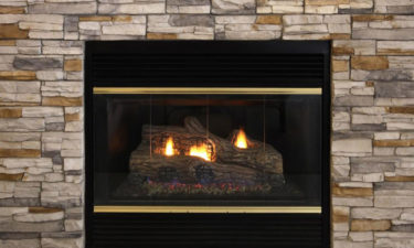 Natural gas fireplace for effective heating